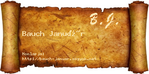 Bauch Január névjegykártya